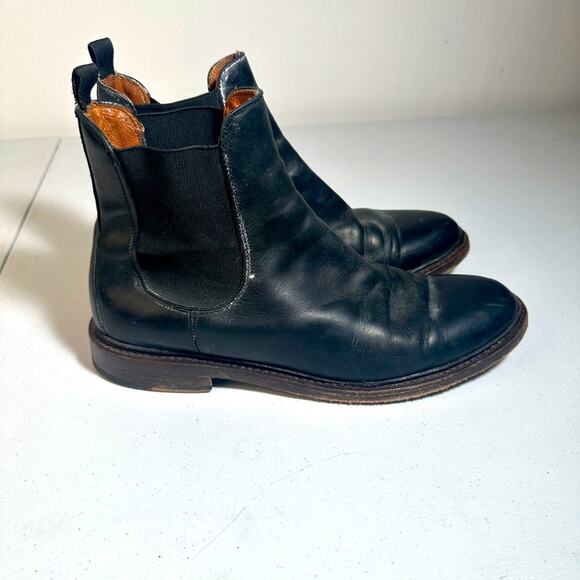 Frye Black Leather Chelsea Boots - Picture 1 of 8